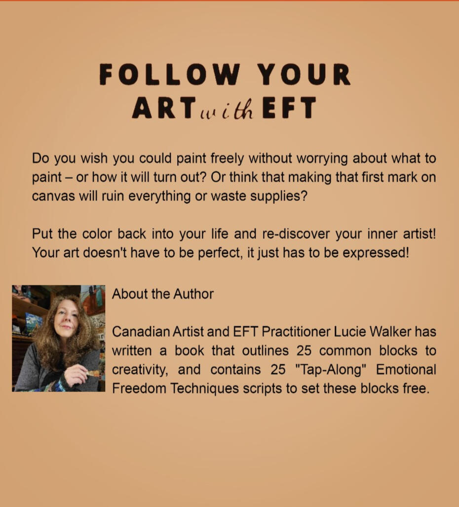 back book cover of 'Follow Your Art with EFT' by Lucie Walker