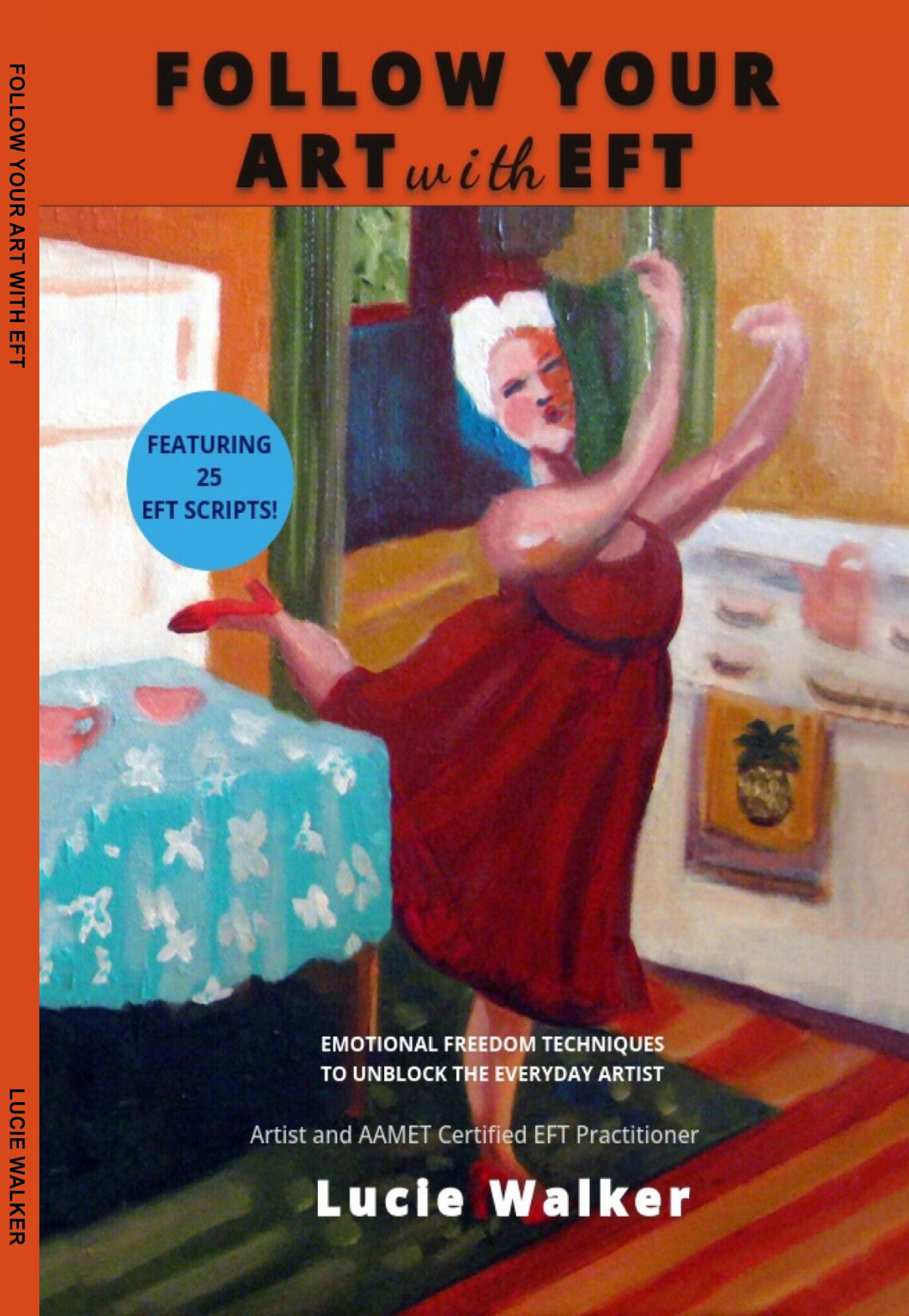 original painting by singerluciewalker on a book cover 'Follow Your Art with EFT' by Lucie Walker